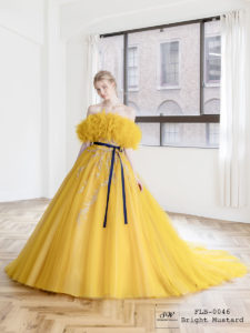 カラードレス：ノワ　マスタード（FLB-0046）：ブライダルハウスささき：本店（山形市）